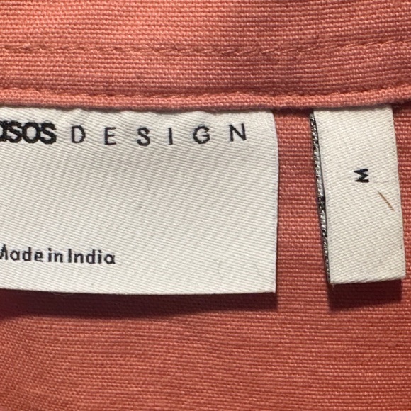 ASOS Men’s Slim Fit Oxford Shirt in Pink (salmon) - Medium - Picture 3 of 7